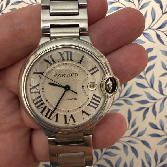 Cartier Silver Timepiece with Roman Numerals - Picture 7 of 9